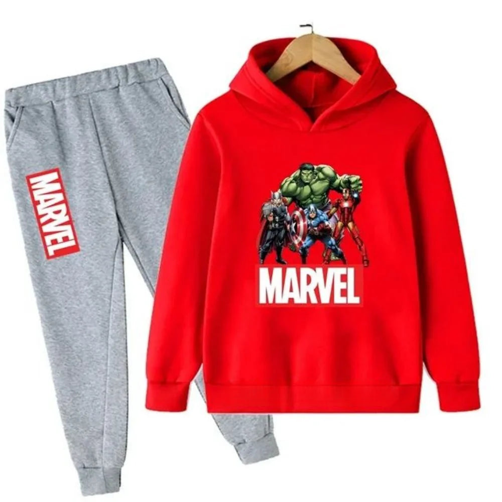 Kids Cartoon Green Giant Super Hero Superstar Boys Girls Spring/Autumn Clothing Children's Fashion Hoodie Pants Set 2-14 Years