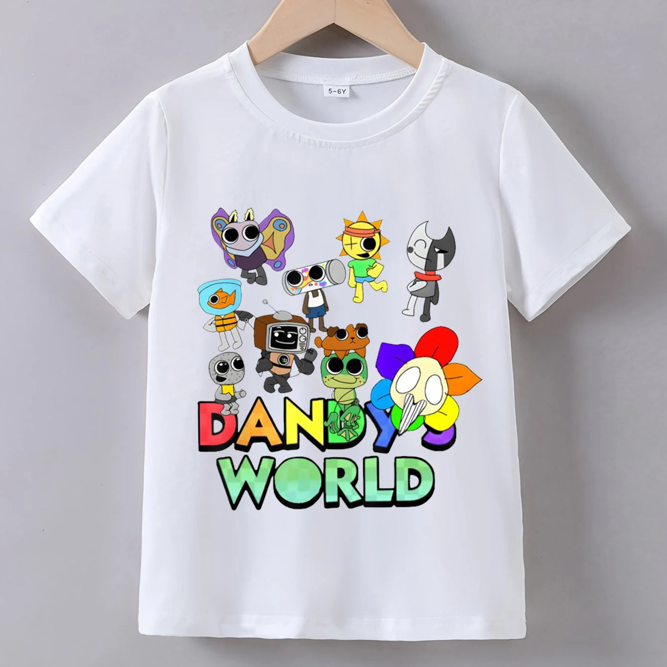 Dandy's World Print T Shirt For Kids Boy 2025 New Fashion Dandys World Anime Short Sleeve Tshirt Y2k Tops Toddler Girls Clothes