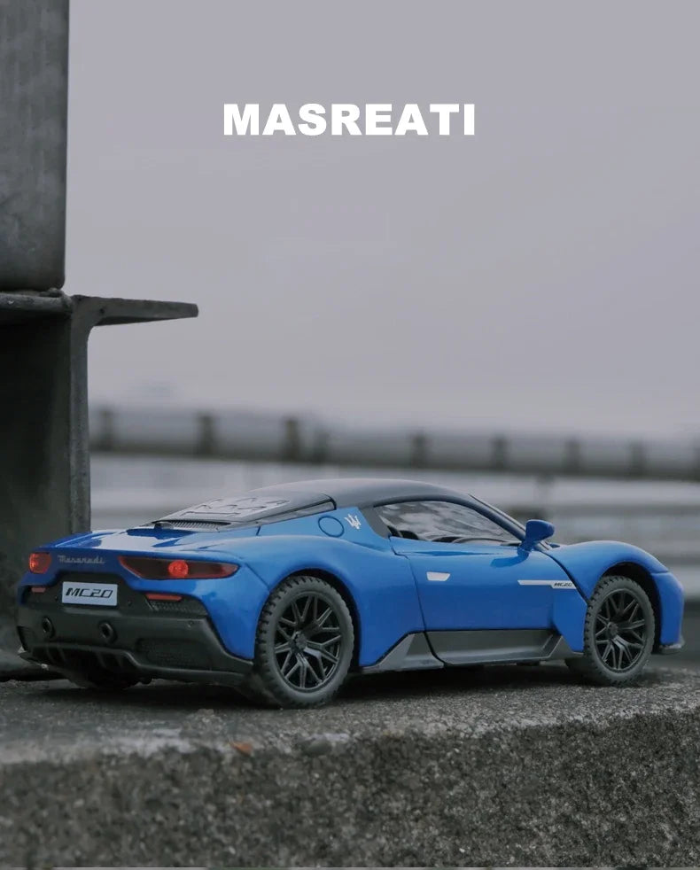 1:32 Maserati MC20 Coupe Alloy Sports Car Diecast Miniature Metal Car Simulation Sound ＆ Light Toy Car For Boys Fast And Furious