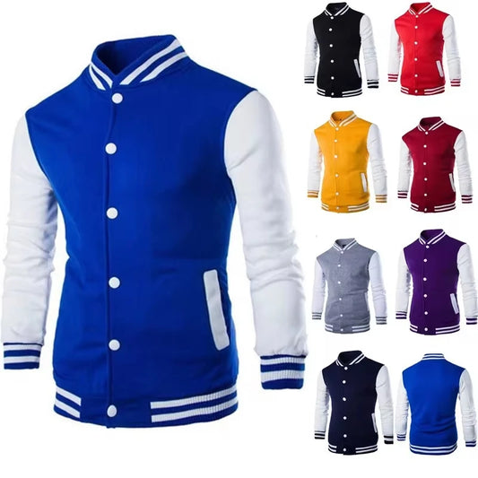 Mode Slim Fit Baseball Herrefrakke Personlig Casual Sports Herrejakke Ny trykt Stand Up Krave Cardigan Outwear 2023