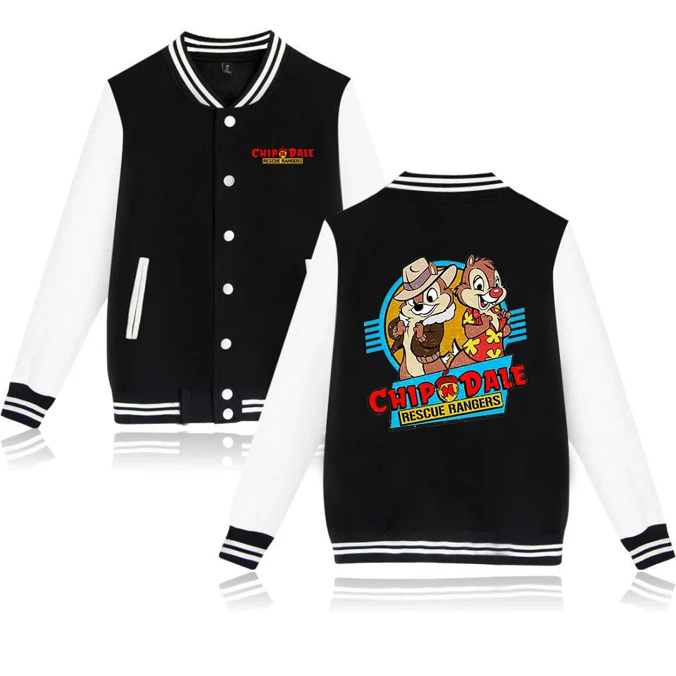 Chip N Dale varsity baseball bomber jacket men women hip hop Harajuku jackets kids Boys Girls single coats