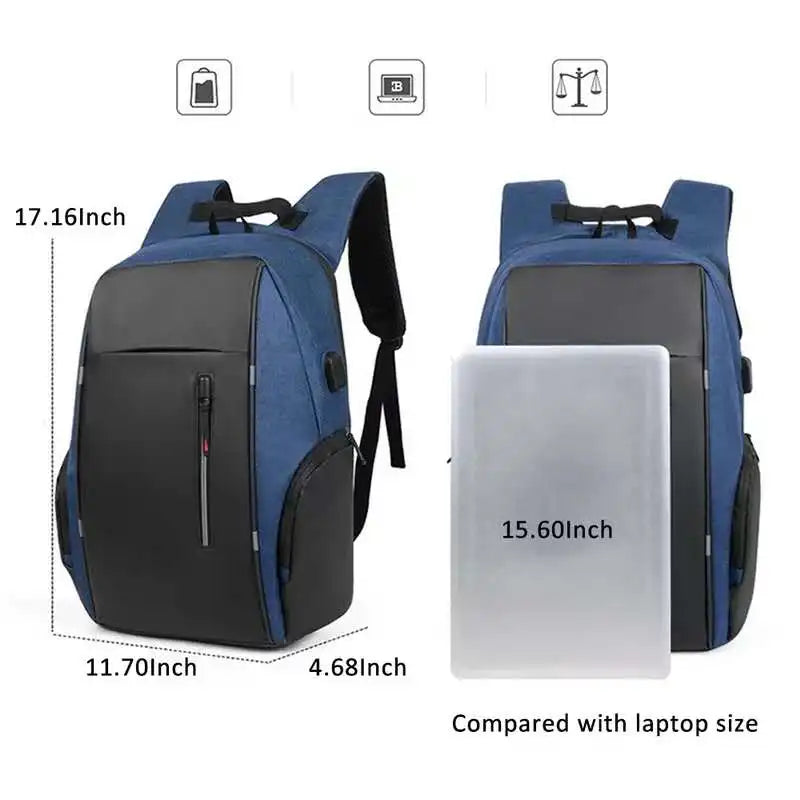 2024 Backpack Men USB Charging Waterproof 15.6 Inch Laptop Casual Oxford Male Business Bag Mochila Computer Notebook Backpacks