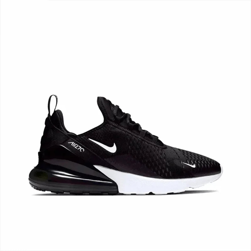 Nike Air Max 270 "Throwback Future" Mænd Kvinder løbesko Komfortable skridsikker slid Low Top Casual løbesko Sort Blå