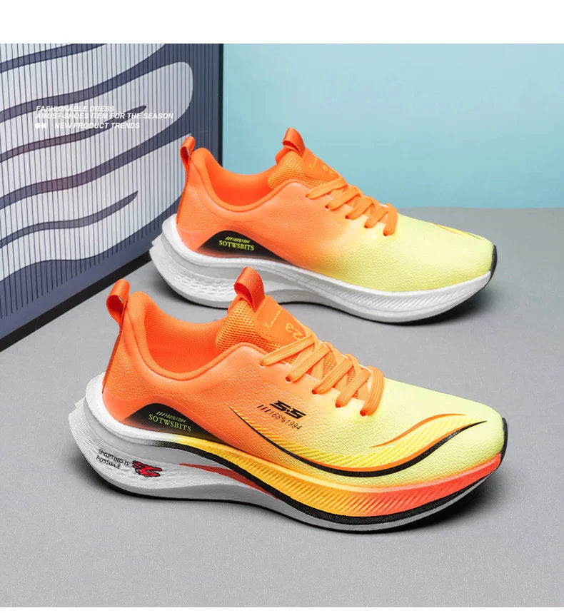 Luxury Marathon Men Sports Running Shoes Air Cushion Breathable Lightweight Comfortable Women Athletic Gym Training Footwear