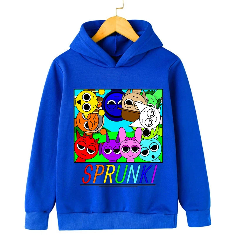 Sprunki Beats Print Children's Clothing Creative Hot Game Sweatshirt Cartoon Incredibox Long Sleeve Pullover Boys Girls Hoodies