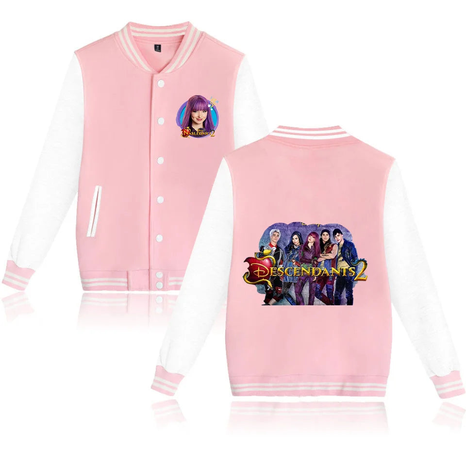 Descendants Varsity Baseball Bomber Jacket Mænd Kvinder Hip Hop Harajuku Jakker Børn Drenge Piger Single Coats