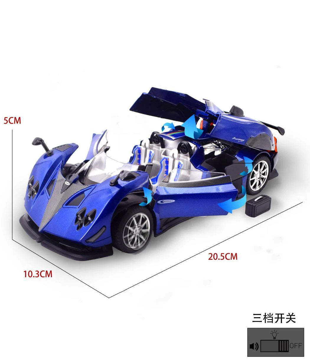 1:24 Pagani Zonda HP Barchetta Supercar Alloy Car Model Sound and Light Pull Back Children's Toy Collectibles Birthday gift