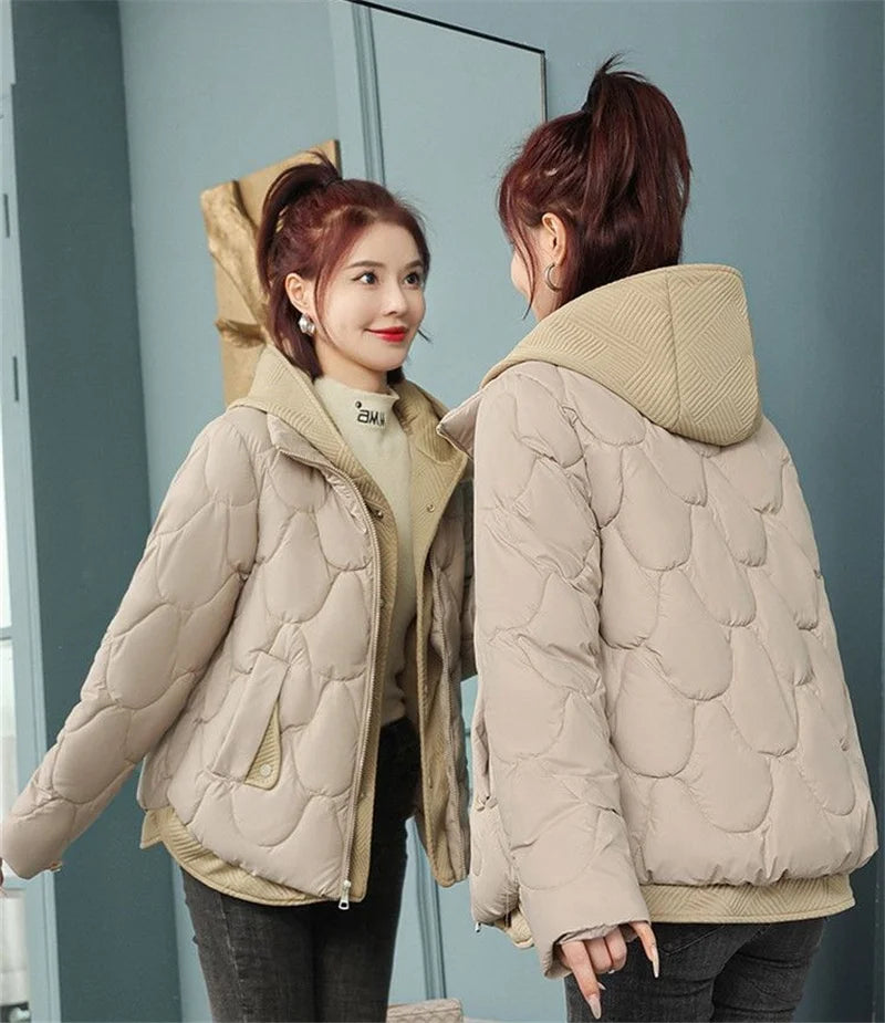 Winter Women Jacket Parkas Coat 2023 New Thick Warm Padded Coat Female Winter Outwear Loose Jacket Parkas Snow Wear Outwear