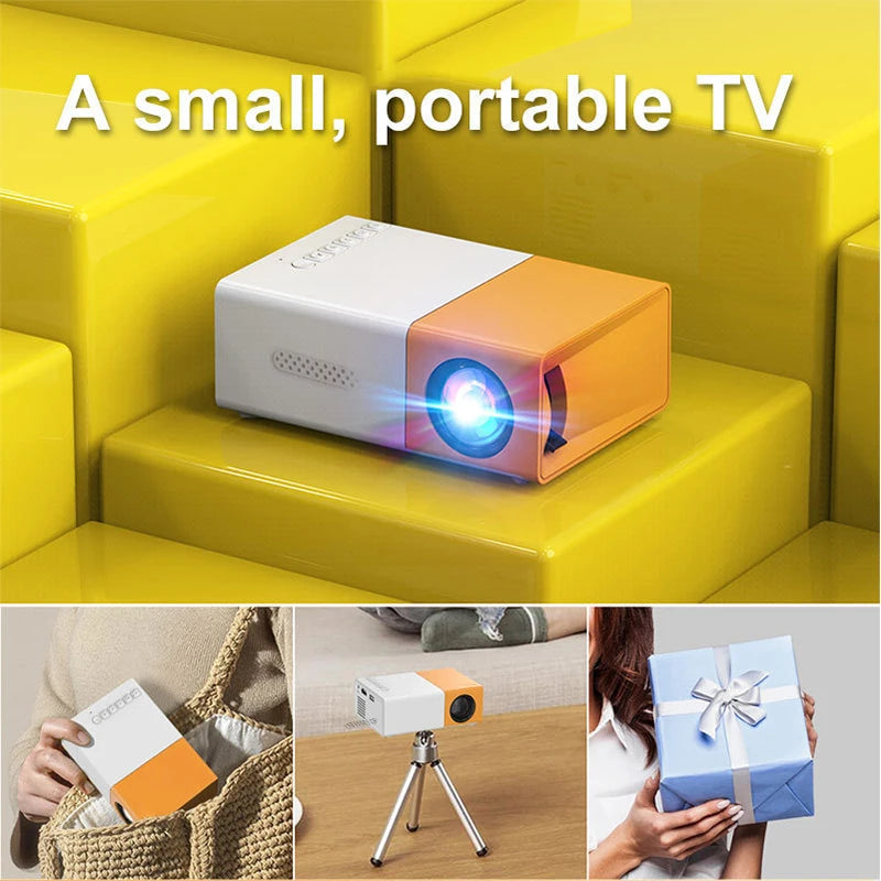 YG300 Smart Projector Auto Focus LED HD Projetor for 4K 1000 Lumens WiFi Bluetooth Android Home Cinema Outdoor Portable Projetor