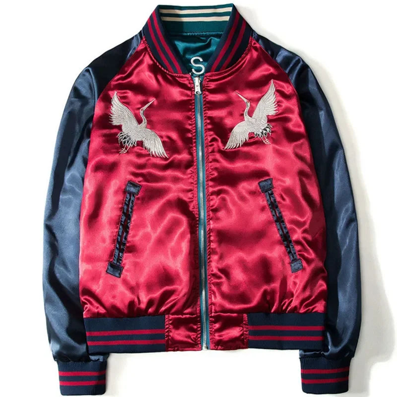 2024 Japan Yokosuka Embroidery Jacket Men Women Fashion Vintage Baseball Uniform Both Sides Wear Kanye West Bomber Jackets S-3XL