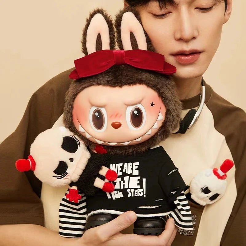 In Stock 38cm Authentic Labubu Vinyl Doll Catch Me Lf You Like Me Series Labubu Handmade Model Girl Valentine's Day Toy Gift