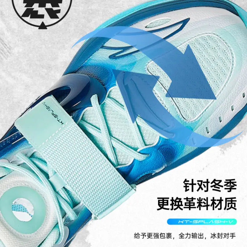 Anta Water Flower 5-Inch Nitrogen Technology Basketball Shoes Men New Lightweight Rebound Professional Combat KT Sneaker Indoor