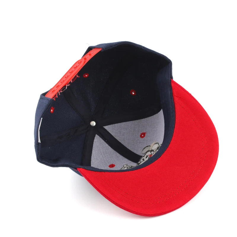 Disney Waflera Mickey Mouse børnebaseball til drengepige broderet bomuld børn hip hop solhætte Snapback udendørs babyhat