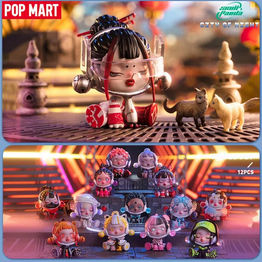 POP MART Skullpanda City of Night Series Blind Box Legetøj Kawaii Anime Action Figur Caixa Caja Mystery Box Dukker Piger Gave