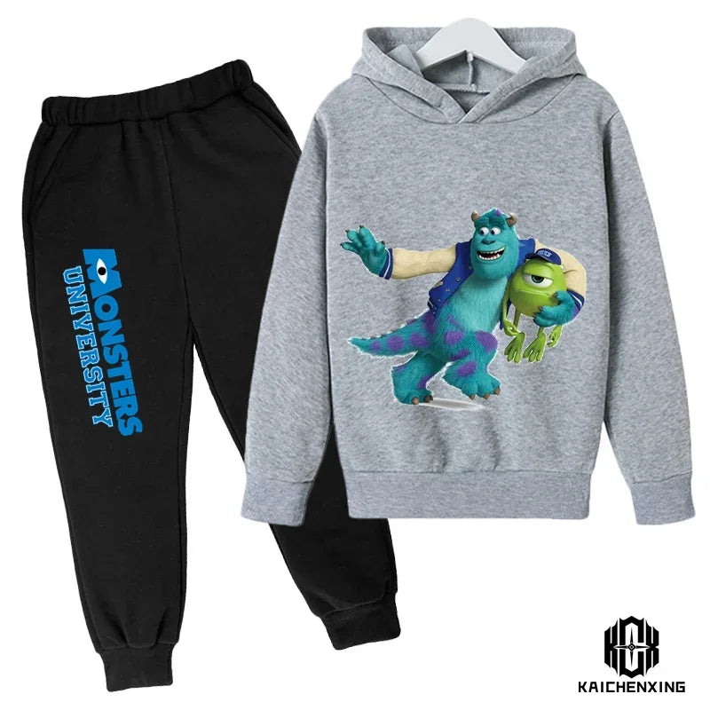 Girls Sweatshirt Pant Suit Coat Casual kids Boys Long Sleeve monsters inc. Clothes Kawaii Hoodies Children Pullover Sportswear