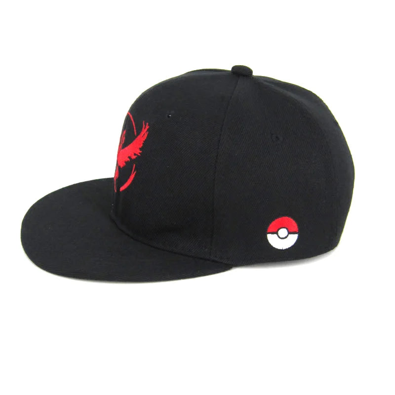 Pokemon Pikachu Baseball Cap Cartoon Anime Character Flat Brim Pop Hip Hop Hat Outdoor Sunshade Hat Boy Kids Birthday Gifts