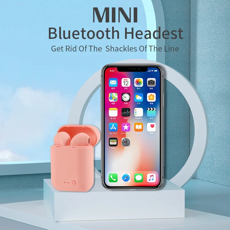 Disney TWS i7 Mini 2 Wireless Headphones Bluetooth 5.0 Earphone Matte Macaron Earbuds Handsfree With Mic Charging Box Headset