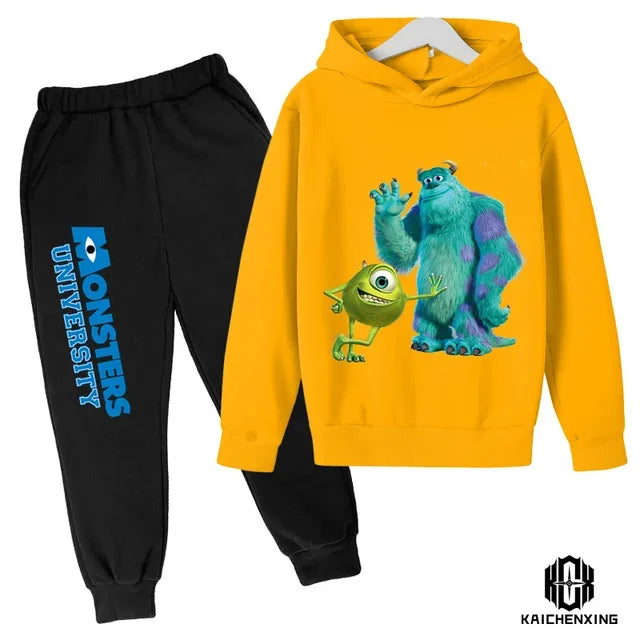 Girls Sweatshirt Pant Suit Coat Casual kids Boys Long Sleeve monsters inc. Clothes Kawaii Hoodies Children Pullover Sportswear