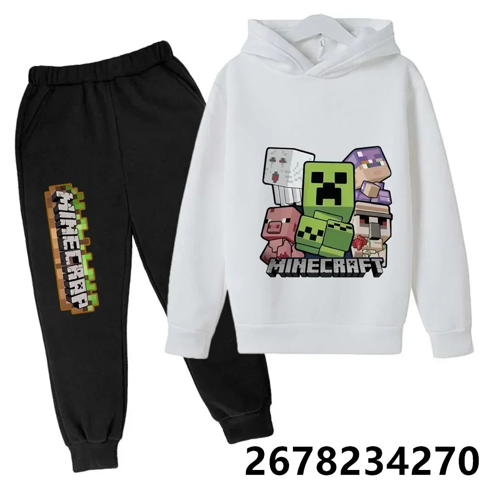 3 To 12 Years Old My Wonderful World Printed Hoodie + Sweatpants Birthday Kids Autumn Kids Anime Hoodie Boys Girls Clothing From