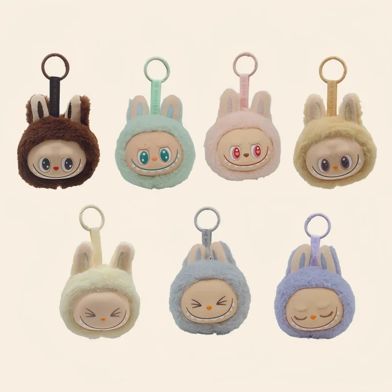 2024 New Sale Anime Labubu Sitting 2nd Generation Little Head Model Toy Cute Monster Replica Keychain Toy Birthday Gifts