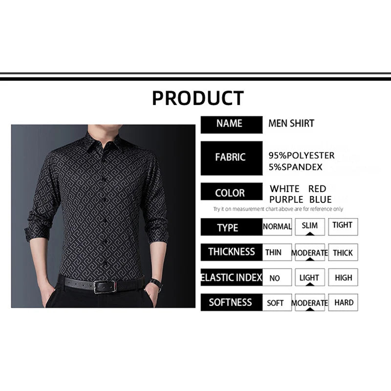 BROWON Fashion Men Shirts Long sleeve Slim Fit  Clothing