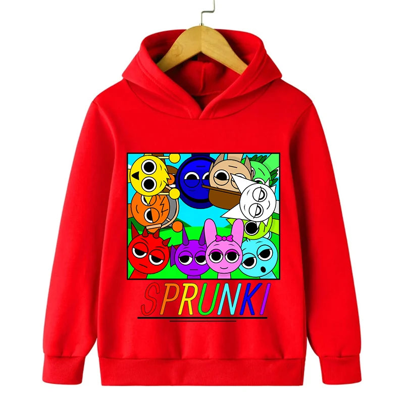 Sprunki Beats Print Children's Clothing Creative Hot Game Sweatshirt Cartoon Incredibox Long Sleeve Pullover Boys Girls Hoodies