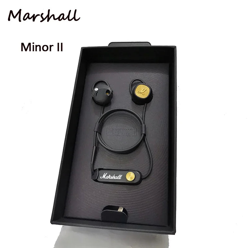 Original Marshall Minor II Bluetooth 5.0  for Pop Rock Music with Microphone Magnetic Suction Wireless Earbuds Headphones