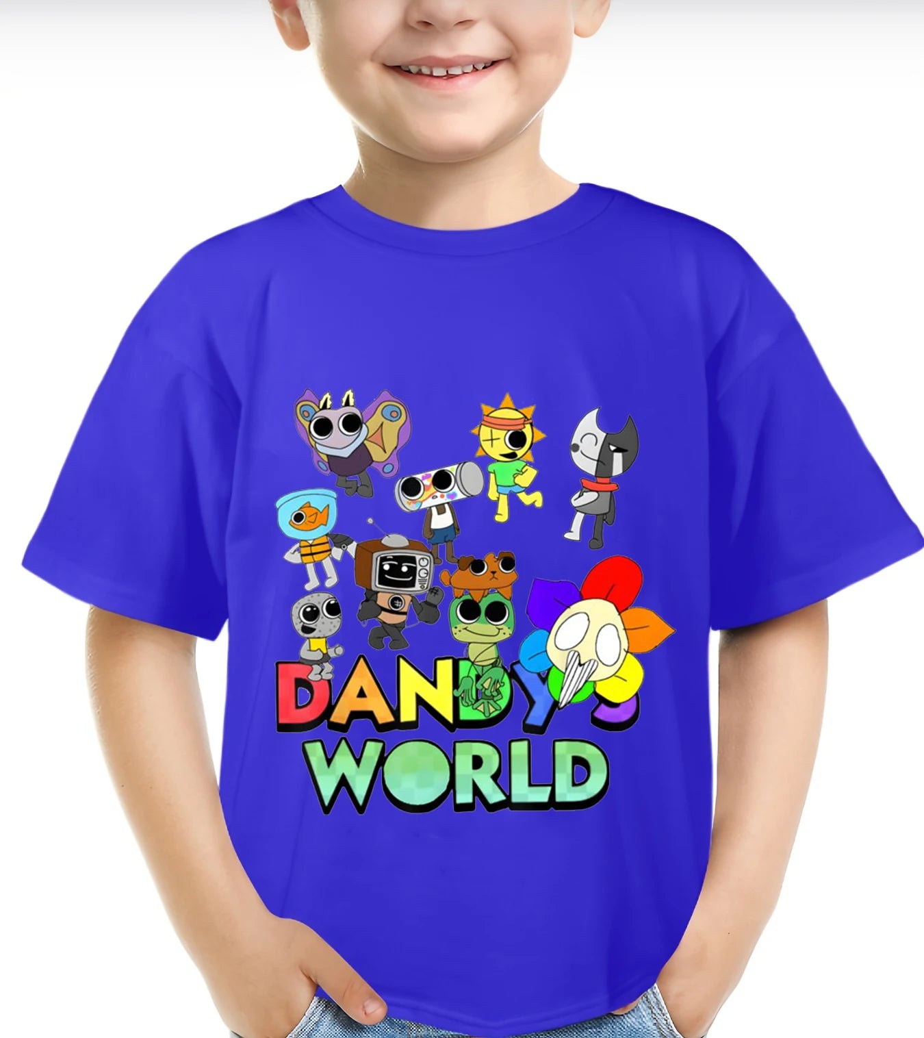 Dandy's World Print T Shirt For Kids Boy 2025 New Fashion Dandys World Anime Short Sleeve Tshirt Y2k Tops Toddler Girls Clothes