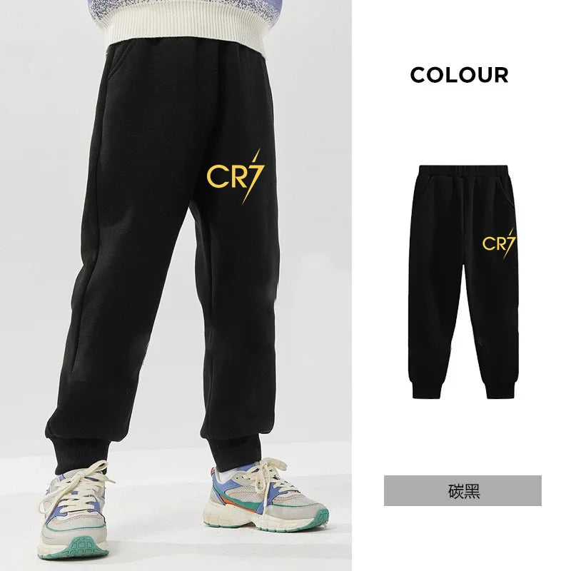 Autumn winter children handsome C Ronaldo personality print comfortable boys girls casual fashion kid thick baseball uniform