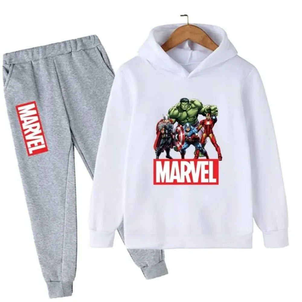 Kids Cartoon Green Giant Super Hero Superstar Boys Girls Spring/Autumn Clothing Children's Fashion Hoodie Pants Set 2-14 Years