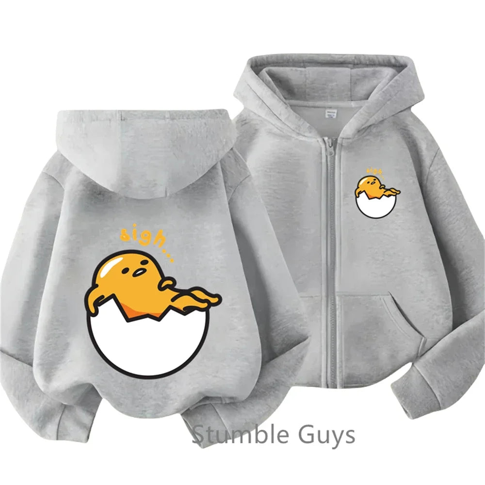 New Kero Kero Keroppi Zipper Hoodie Kids Clothes Boys Fashion Girls Sweater Casual Long Sleeve Anime Sonic Trucksuit