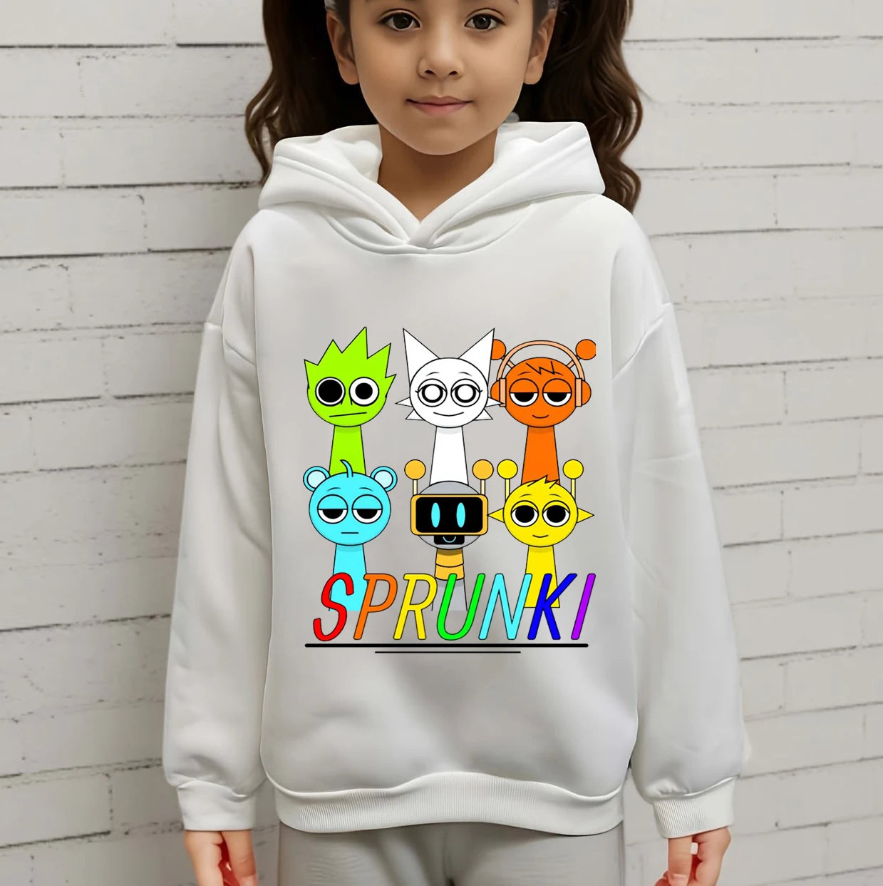 Hot Game Sprunki Print Kids Hoodies Harajuku Girls Boys Sweatshirts Autumn Pullovers Sprunki Incredibox Hooded Tops Casual Coats