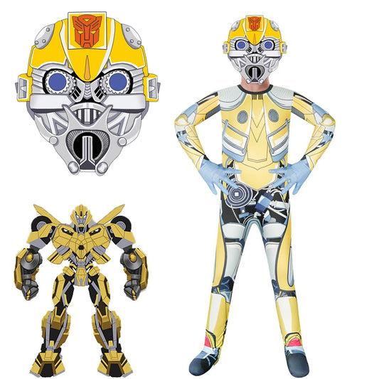 Halloween kostume MPM03 Legering Deformeret Toy King 5 Hornet Bug Boy Robot Transformation Legetøj Film 5 Robot Jumpsuit Mask Badedragt