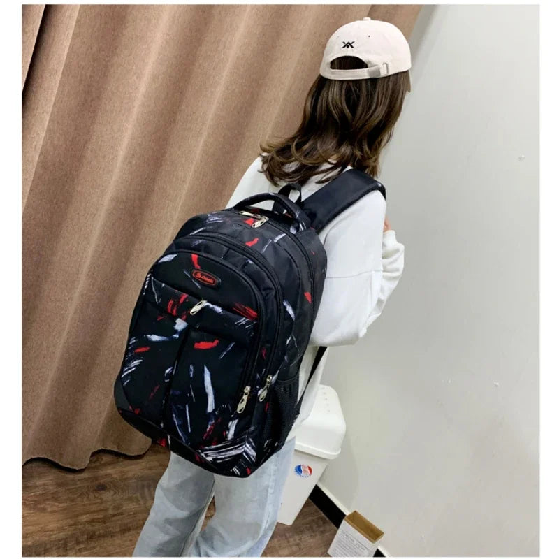 Boys Black Backpack Large Capacity Leisure Travel Bag College Student Bag Can Be Used As Laptop Bag Schoolbag