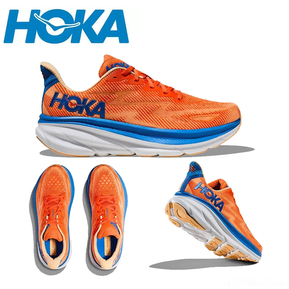 Luxury Hoka Clifton 9 Running Shoes Mens Women's Lightweight Cushioning Marathon Breathable Highway Trainer Sneakers