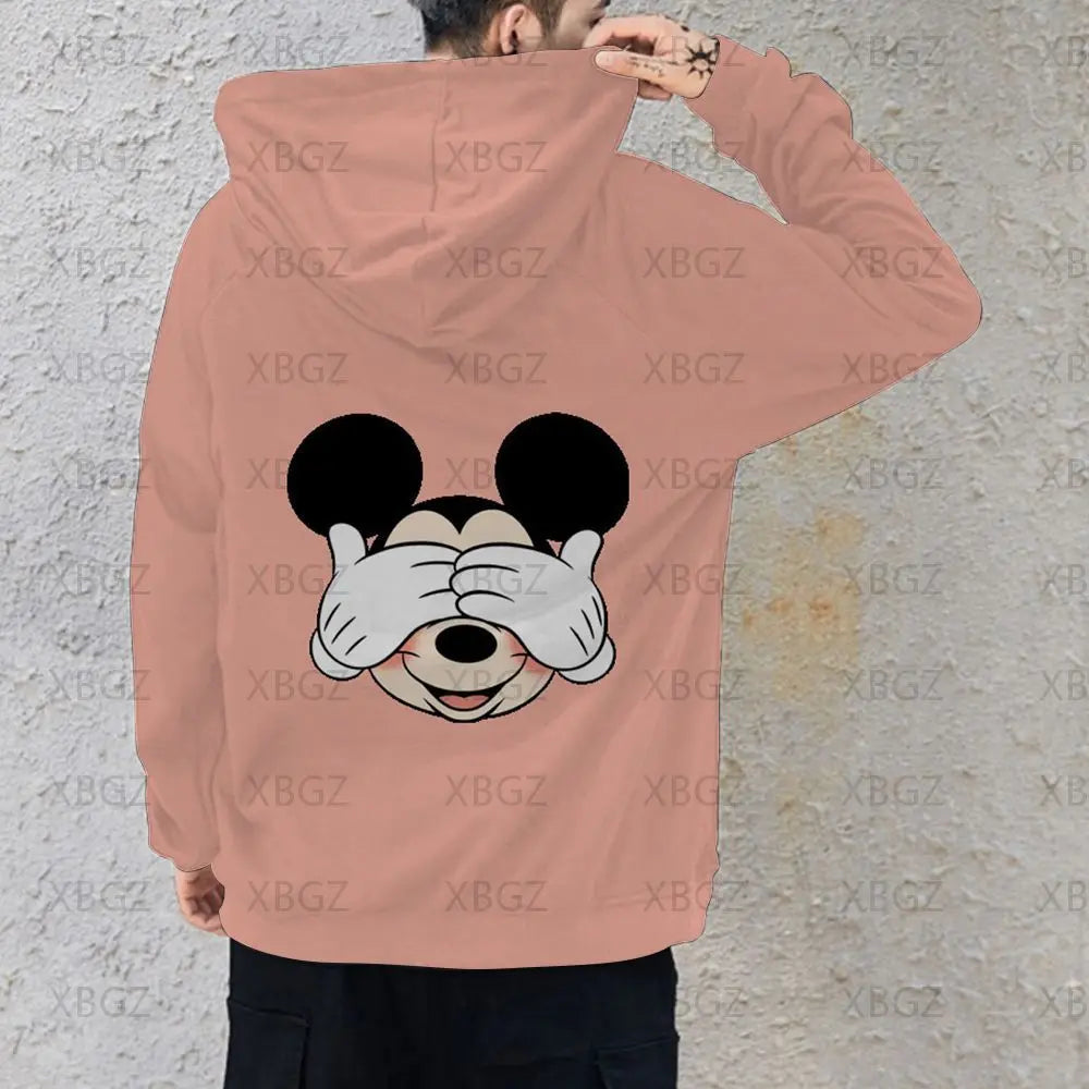 2022 Top Sweatshirt Woman Mickey Women's Men's Children's Hoodie Sweatshirts Couple Outfit Clothing Fashion Hoodies Minnie Mouse