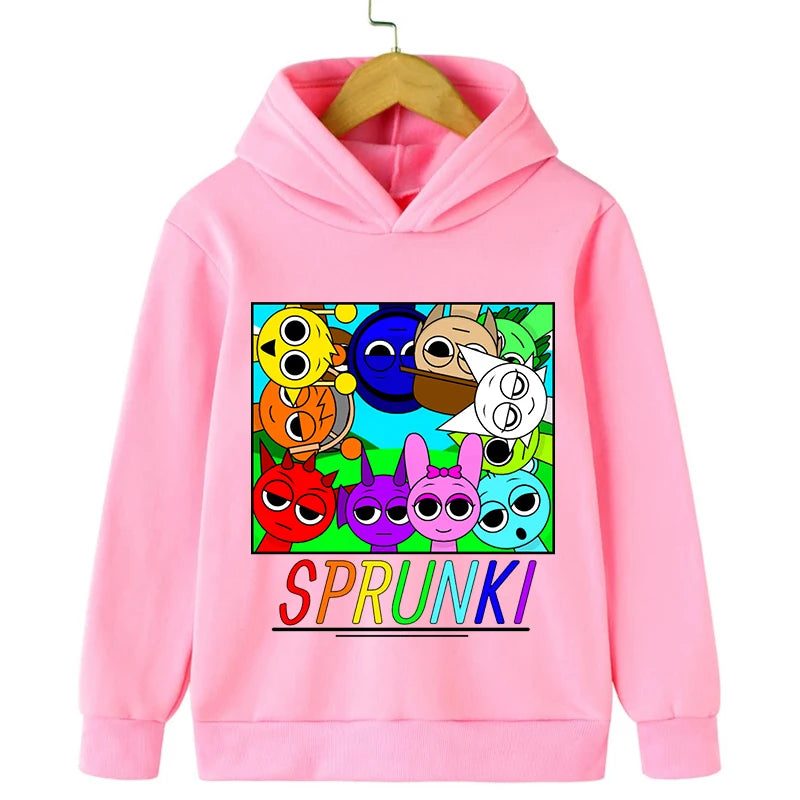 Sprunki Beats Print Children's Clothing Creative Hot Game Sweatshirt Cartoon Incredibox Long Sleeve Pullover Boys Girls Hoodies