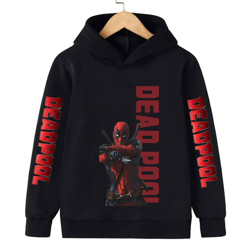 Marvel Deadpool Children Hoodies Girl Boy Kid Pullover Autumn Winter Baby Clothing Cartoons Casual Fashion Kid Tops Sweatshirts