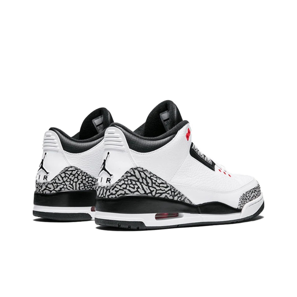 Original Air Jordan 3 “Infrared 23" For Men Red & White Red Classic Retro Vintage Basketball Shoes Sneakers 136064-123