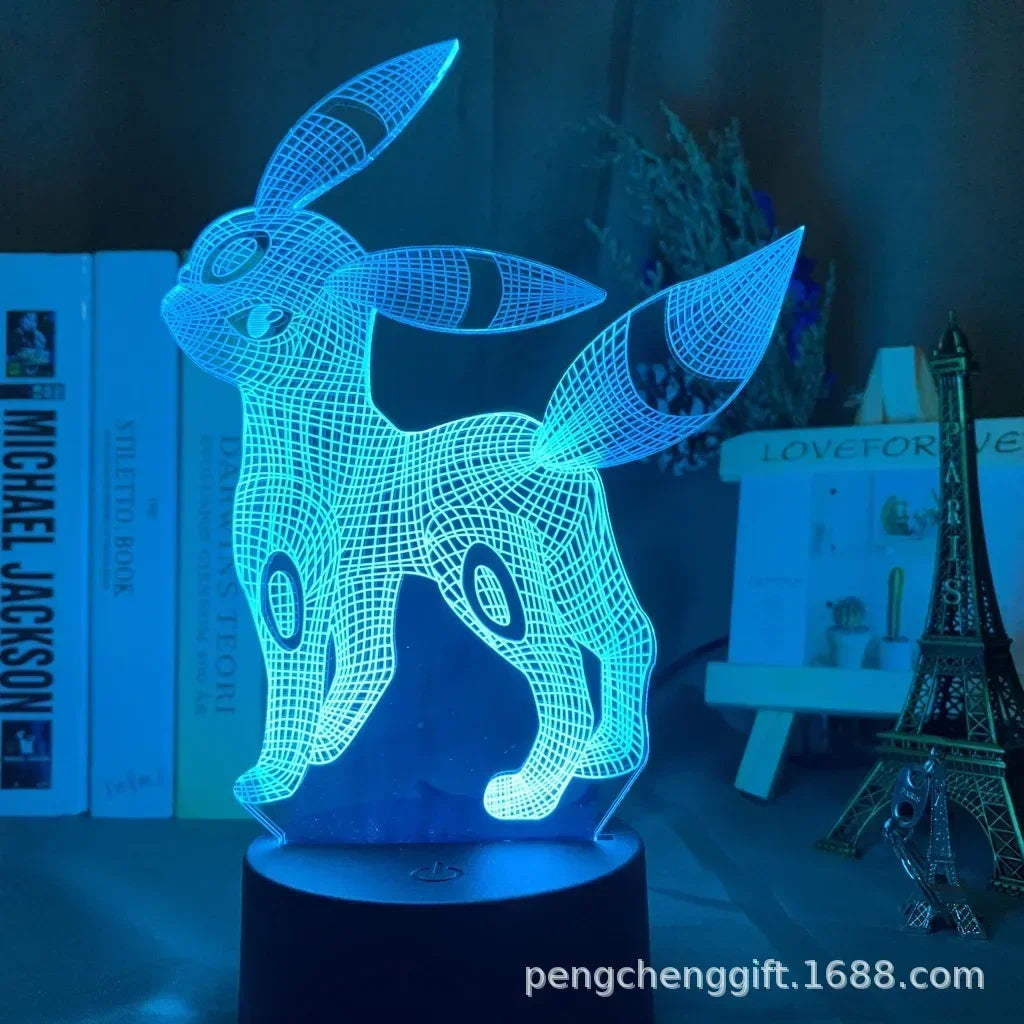 New Anime Pokemon Led 3D Night Light Kids Toy Anime Figures Cute Pikachu Bedside Lamp for Children Bedroom Decor Birthday Gift