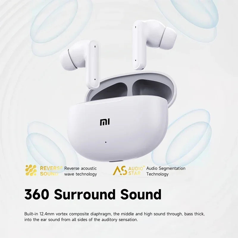 Xiaomi ANC TWS Wireless Headphones Earphones Bluetooth5.3 Active Noise Cancelling Stereo Sound Gaming Headset Mijia Earbuds T80S