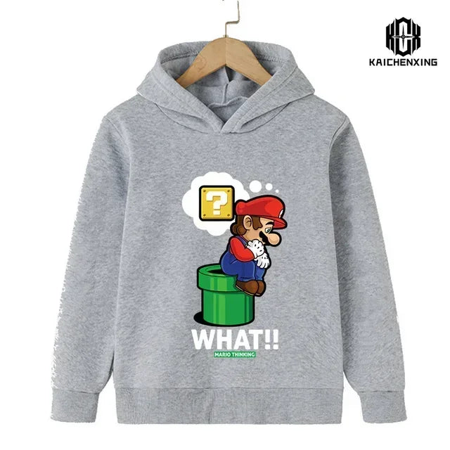 2024 New Game Super Mario Bros. Top Fashion Children's Sweatshirt Casual Cute Children's Hoodie Boy Girl Top Spring and Autumn