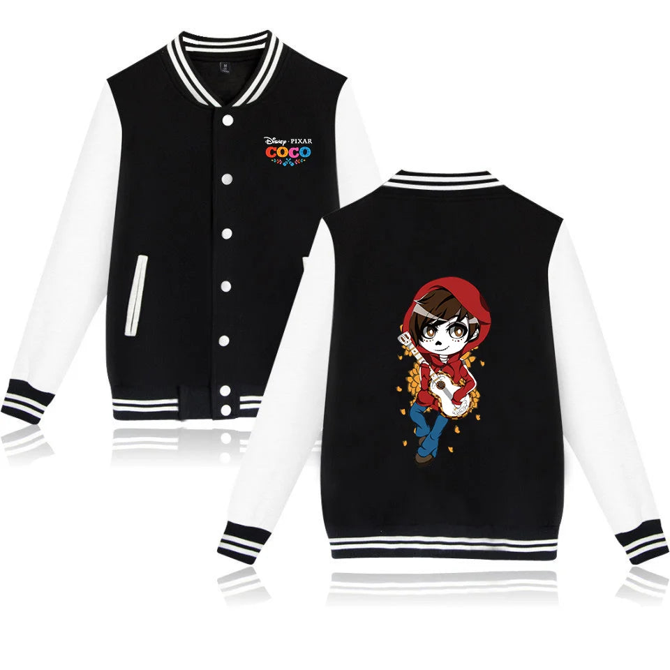 Coco Varsity Baseball Bomber Jacket Men Women Hip Hop Harajuku Jackets Kids Boys Girls Single Coats