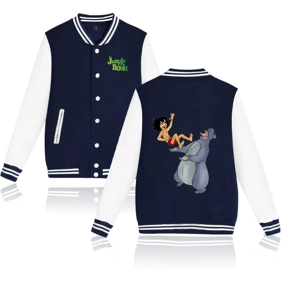 The Jungle Book Baseball Jacket Men Women Hip Hop Harajuku Jackets Streetwear Kids Boys Girls College Coats