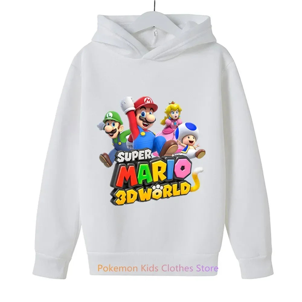 3-12 Years Old Children's Super Mario bros Children's Clothing Autumn Baby Sweater Print Pokemon Girls Pullover Boys