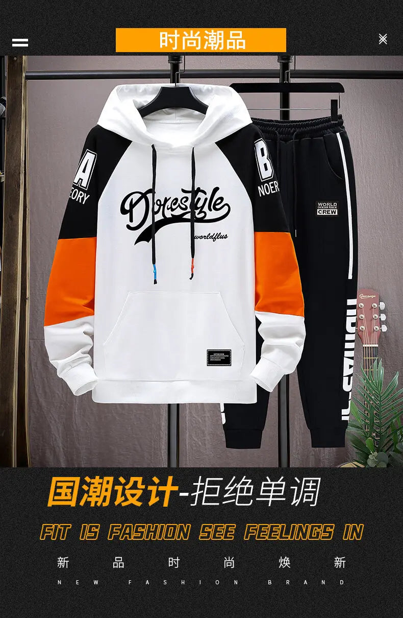 2025 Brand Spring Autumn Hoodie Suit Men's Fashion Hoodie Brand Pants Casual Jogging Set Sports Wear Sweatshirt