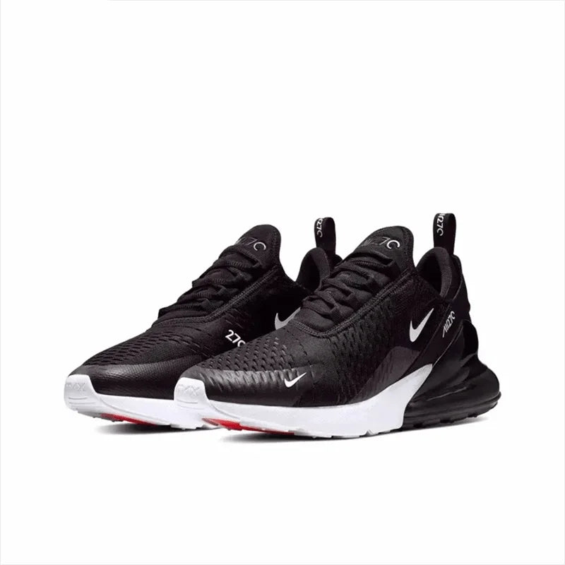 Nike Air Max 270 "Throwback Future" Mænd Kvinder løbesko Komfortable skridsikker slid Low Top Casual løbesko Sort Blå