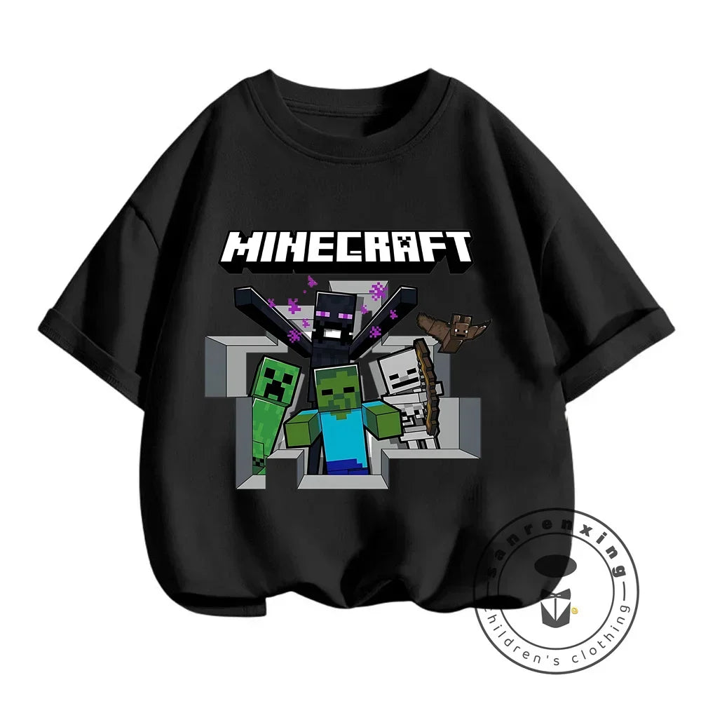 Short Sleeve Children Top Shirts Children's Boy's Minecraft CatNap Clothing Tops Baby Boys Clothing Child -shir T Shirt