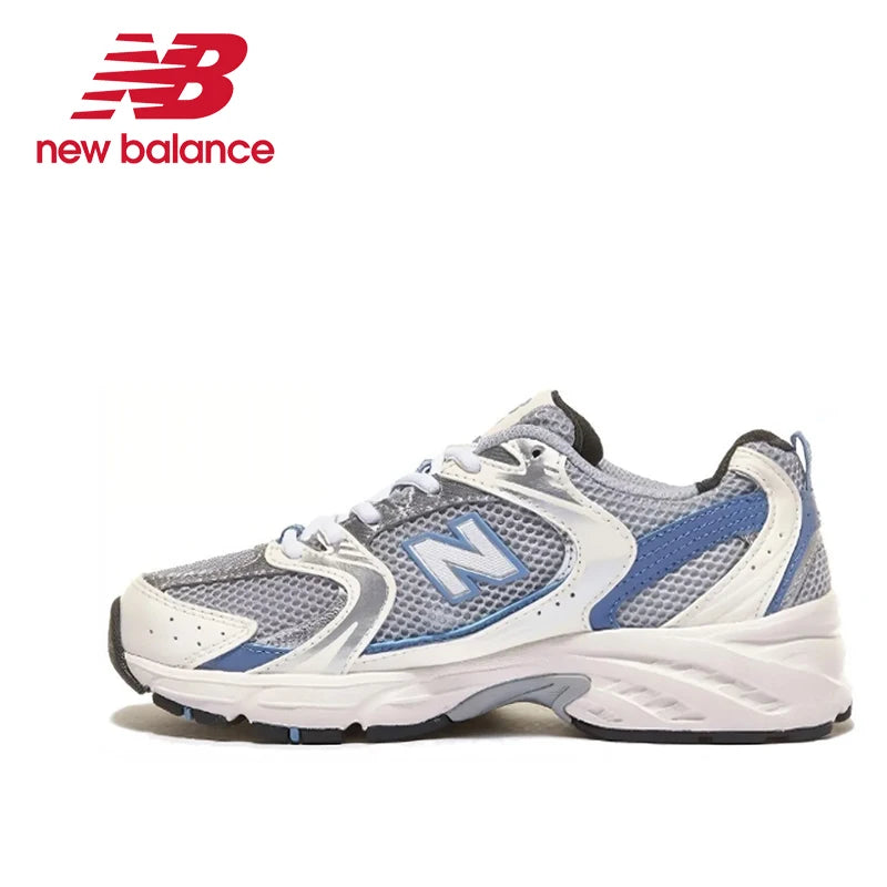 Original New Balance NB 530 Classic Vintage Mesh Fabric Faux Leather Casual Men's and Women's Running Shoes White Silver MR530SG