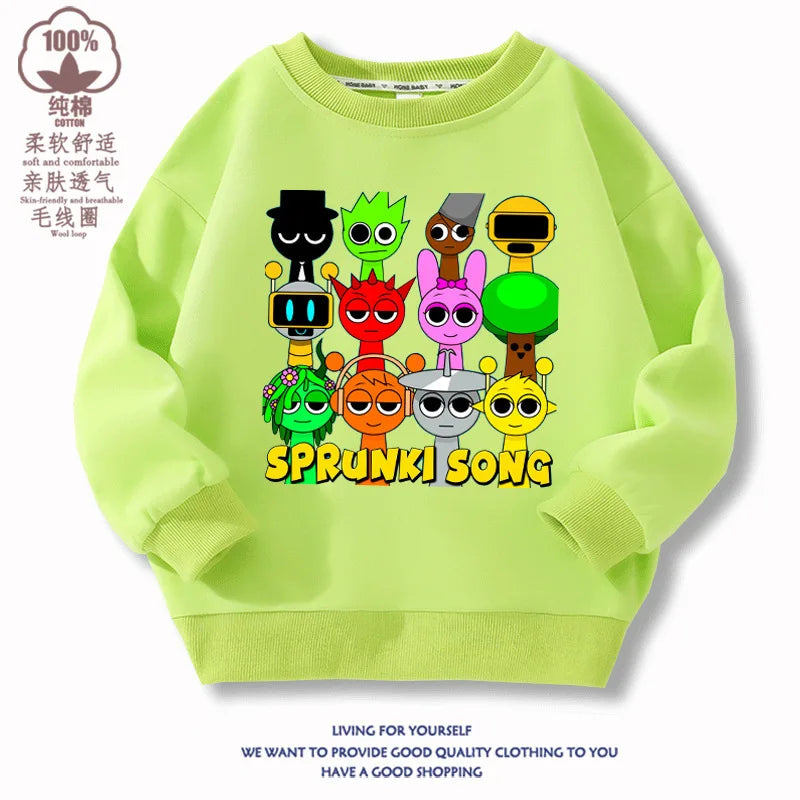 Sprunki Hoodie Clothes For Kids Incredibox Hoodies Sweatshirt Winter Hoodies Soft Cotton Sweatshirt Hoodie keep Warm Hoodie